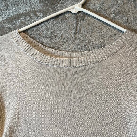 Lululemon Well Being Sweater Heathered Vapor Gray Tencel Cashmere Blend Size 6 - Picture 6 of 7